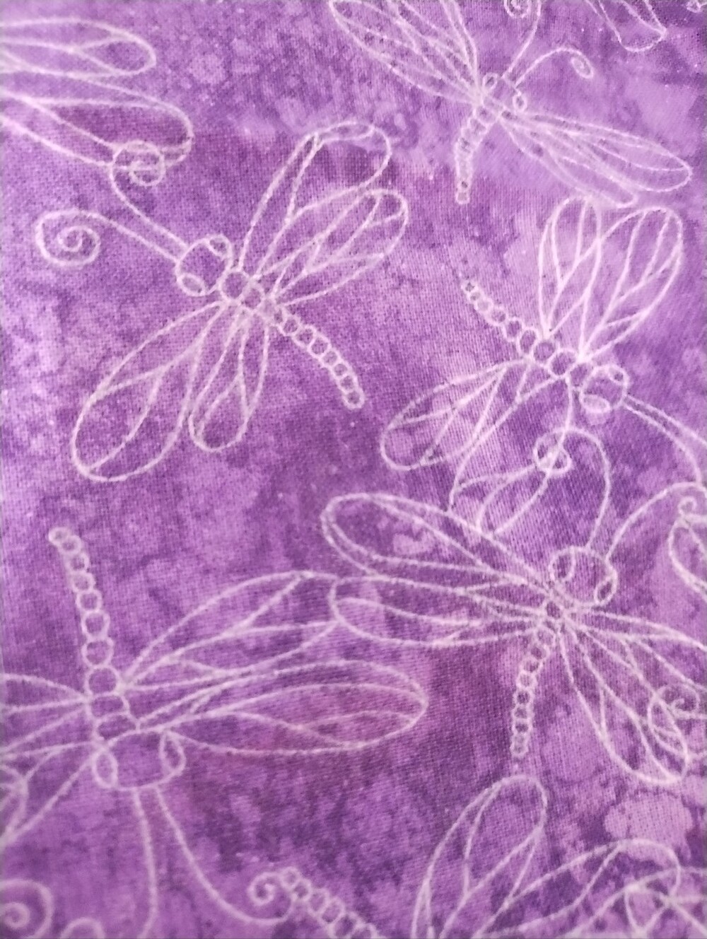 Purple Dragonfly Print Fabric--Beautiful!